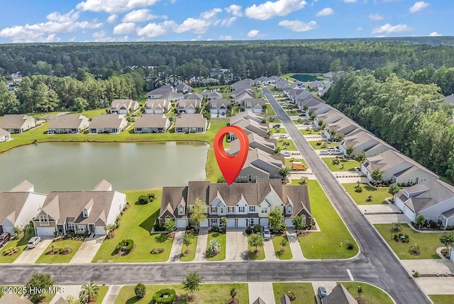 2129 Cass Lake Dr, Calabash, NC 28467 - aerial perspective of suburban area with a nearby body of water