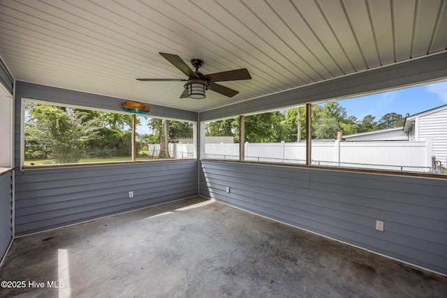 2402 S Lakeview Dr, Newport, NC 28570 - unfurnished sunroom with plenty of natural light and a ceiling fan