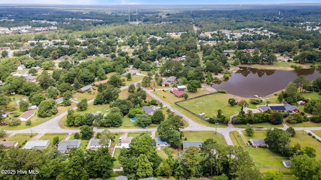 2402 S Lakeview Dr, Newport, NC 28570 - aerial view of residential area featuring a nearby body of water