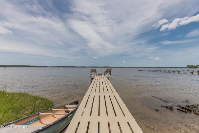 211 Fannie Creek Ln, Sneads Ferry, NC 28460 - dock area featuring a water view