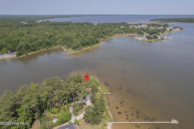 211 Fannie Creek Ln, Sneads Ferry, NC 28460 - aerial view of property and surrounding area featuring a nearby body of water