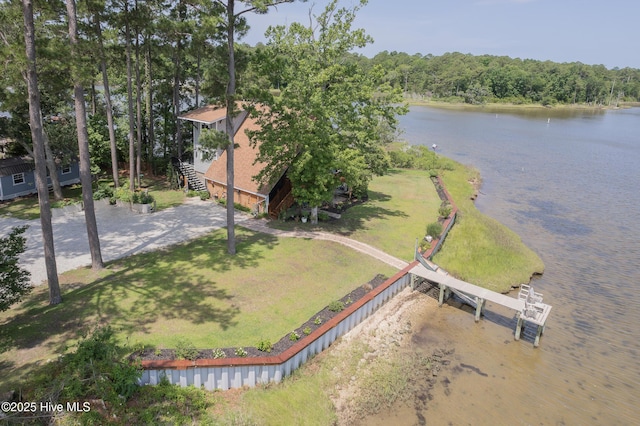 211 Fannie Creek Ln, Sneads Ferry, NC 28460 - view from above of property with a nearby body of water