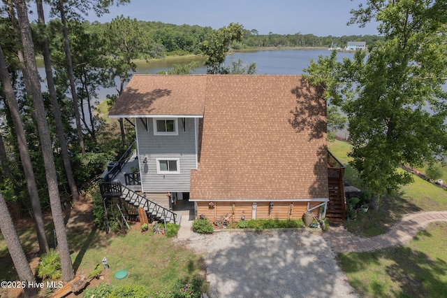 211 Fannie Creek Ln, Sneads Ferry, NC 28460 - aerial view of property and surrounding area with a large body of water