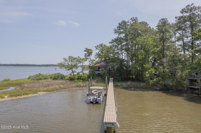 211 Fannie Creek Ln, Sneads Ferry, NC 28460 - dock featuring a water view