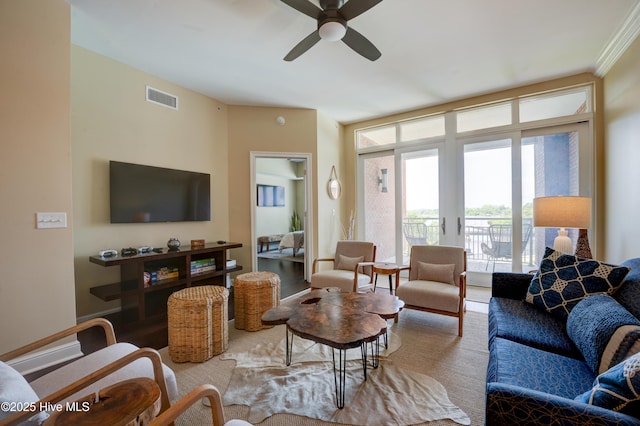 203 Sky Sail Blvd, New Bern, NC 28560 - living room with ceiling fan