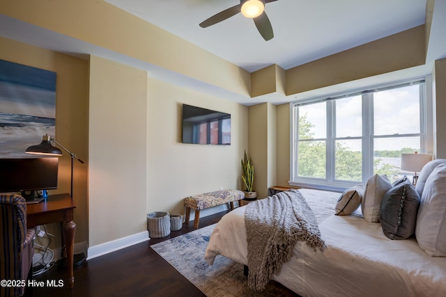 203 Sky Sail Blvd, New Bern, NC 28560 - bedroom with wood finished floors and ceiling fan