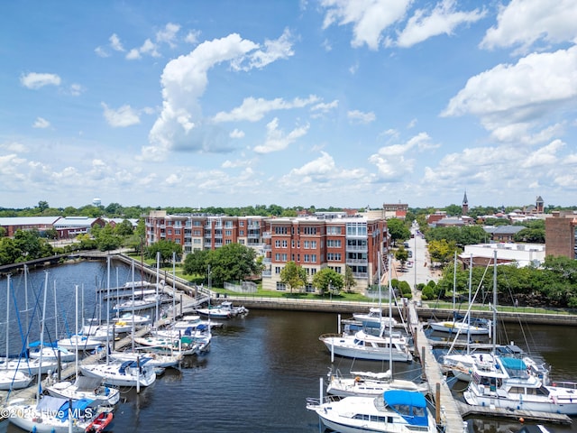 203 Sky Sail Blvd, New Bern, NC 28560 - drone / aerial view of a marina and a nearby body of water