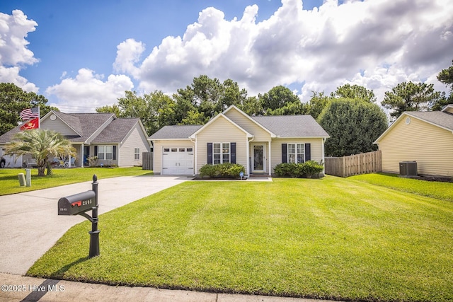 2505 Legend Dr, Wilmington, NC 28405 - ranch-style house with driveway and an attached garage