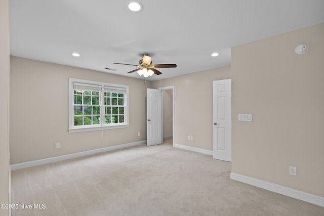 376 Red Fox Run Dr, Wallace, NC 28466 - unfurnished bedroom featuring carpet, recessed lighting, and ceiling fan