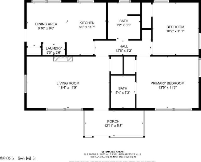 102 SE Third St, Snow Hill, NC 28580 - view of property floor plan