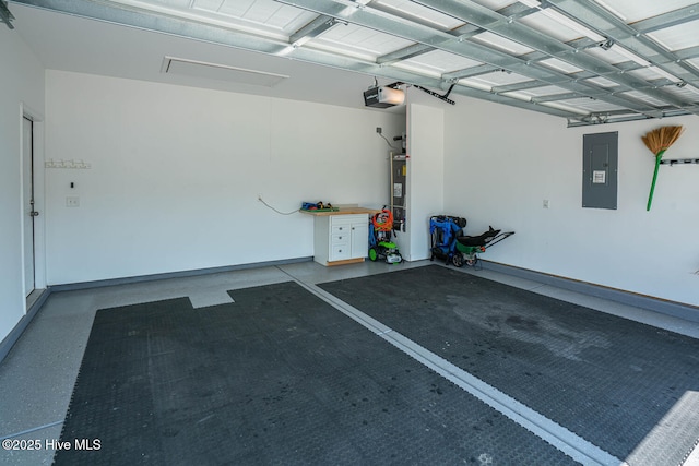 9363 Eagle Ridge Dr, Calabash, NC 28467 - garage featuring electric panel and a garage door opener