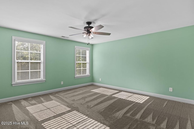 109 Creek End Ct, Swansboro, NC 28584 - spare room featuring ceiling fan and carpet floors