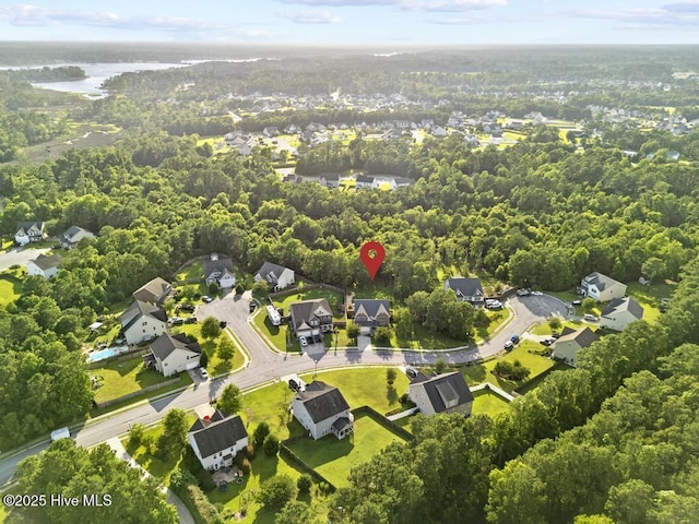 109 Creek End Ct, Swansboro, NC 28584 - aerial overview of property's location with a nearby body of water and nearby suburban area