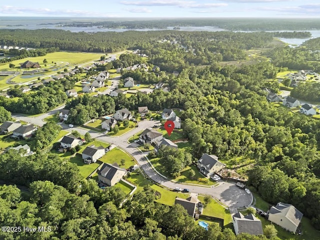 109 Creek End Ct, Swansboro, NC 28584 - aerial view of property and surrounding area with nearby suburban area and a nearby body of water