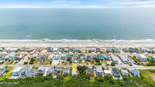 316 E Dolphin Dr, Oak Island, NC 28465 - view of property location featuring expansive beach and nearby suburban area