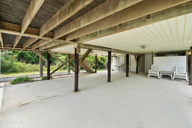 316 E Dolphin Dr, Oak Island, NC 28465 - view of patio / terrace featuring stairs