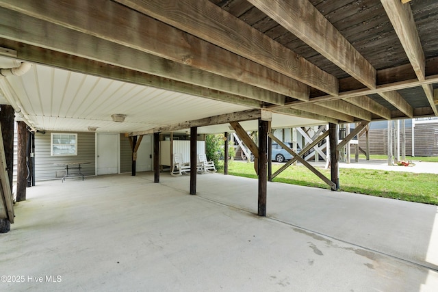 316 E Dolphin Dr, Oak Island, NC 28465 - view of patio with stairway and an attached carport