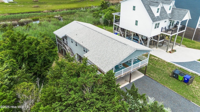 316 E Dolphin Dr, Oak Island, NC 28465 - aerial view of property and surrounding area