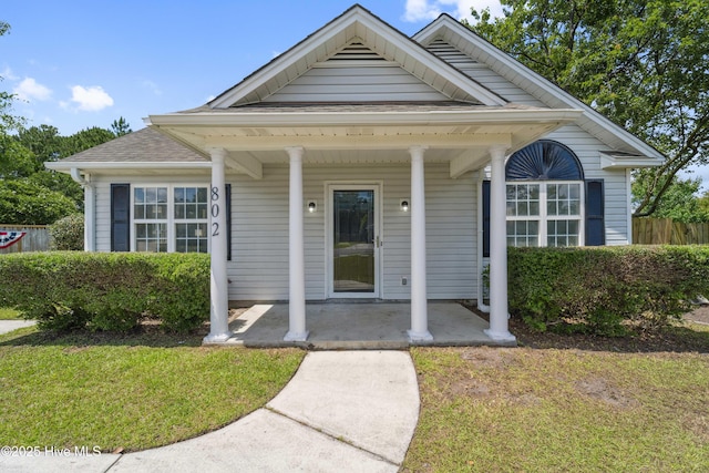 802 Mayfield Ct, Wilmington, NC 28411 - view of front of house with covered porch and roof with shingles