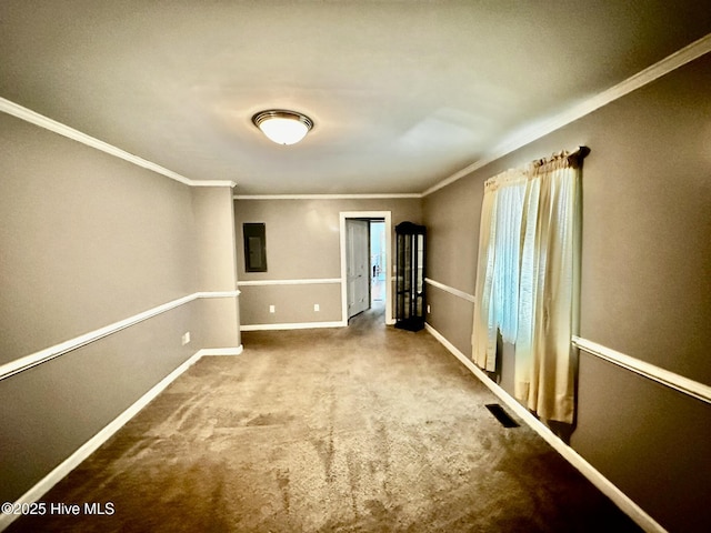 9550 NC-171, Williamston, NC 27892 - carpeted empty room featuring electric panel and crown molding