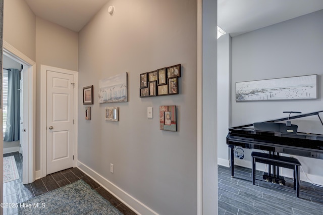 8508 Hammock Dunes Dr, Wilmington, NC 28411 - hall with wood tiled floors and baseboards