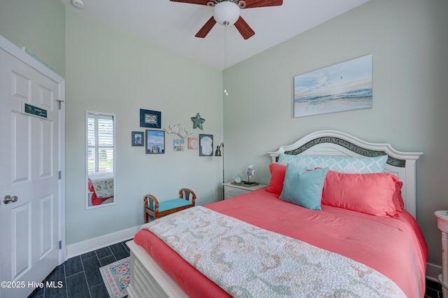 8508 Hammock Dunes Dr, Wilmington, NC 28411 - bedroom with baseboards and ceiling fan