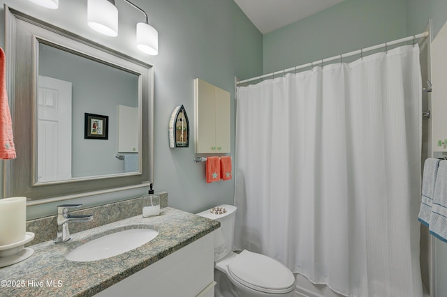 8508 Hammock Dunes Dr, Wilmington, NC 28411 - bathroom with vanity and curtained shower