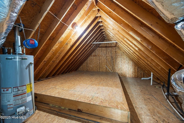 2639 Plumosa Dr, Grimesland, NC 27837 - unfinished attic with gas water heater