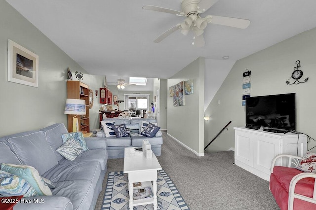 1785 New River Inlet Rd Unit 2, North Topsail Beach, NC 28460 - carpeted living area with ceiling fan