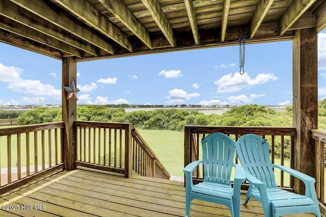 1785 New River Inlet Rd Unit 2, North Topsail Beach, NC 28460 - view of deck