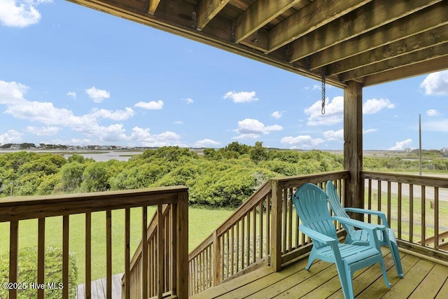 1785 New River Inlet Rd Unit 2, North Topsail Beach, NC 28460 - deck with a lawn