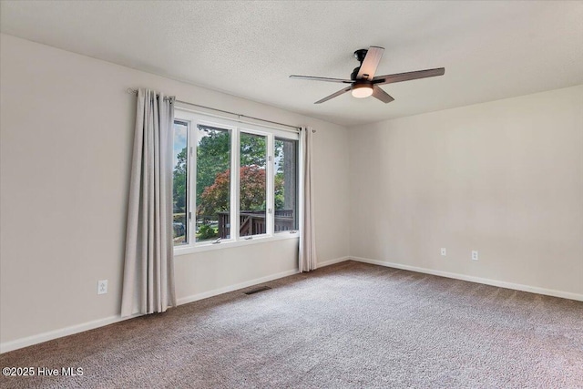 120 Shagbark Ct, Seven Lakes, NC 27376 - carpeted spare room with a ceiling fan and a textured ceiling