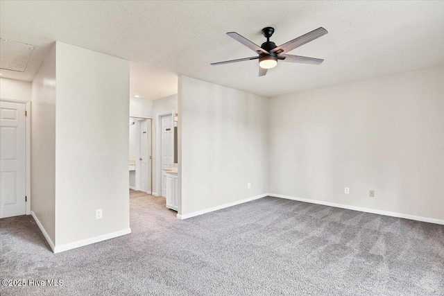 120 Shagbark Ct, Seven Lakes, NC 27376 - carpeted spare room featuring a ceiling fan and a textured ceiling