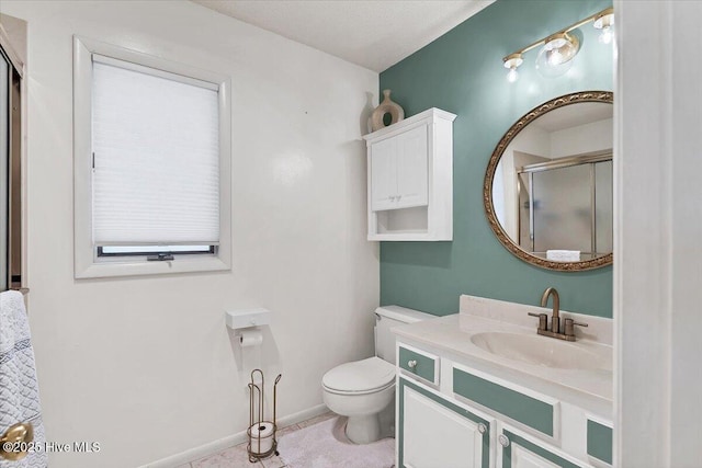 120 Shagbark Ct, Seven Lakes, NC 27376 - bathroom with vanity and an enclosed shower