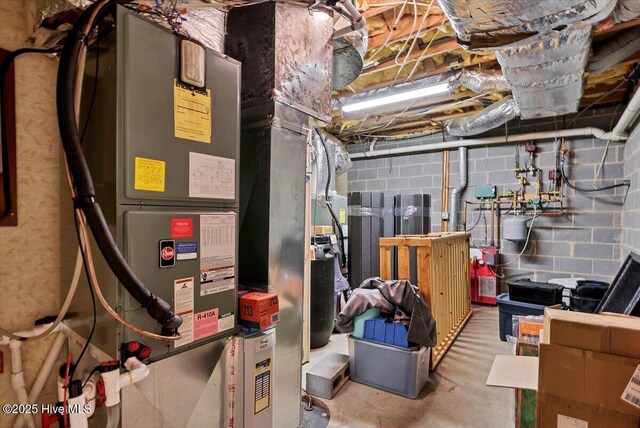 120 Shagbark Ct, Seven Lakes, NC 27376 - utility room with heating unit