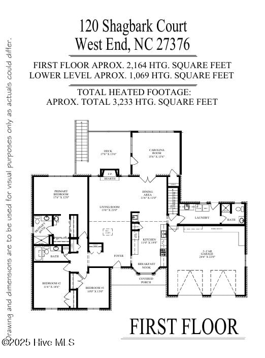 120 Shagbark Ct, Seven Lakes, NC 27376 - view of home floor plan