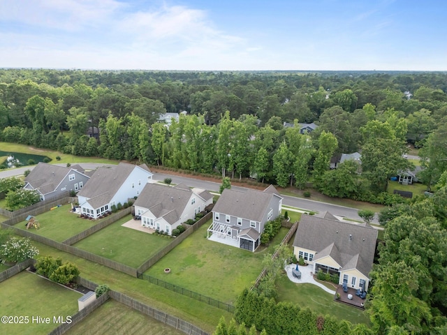 1035 Bent Blade Ln, Wilmington, NC 28411 - aerial view of residential area featuring a heavily wooded area