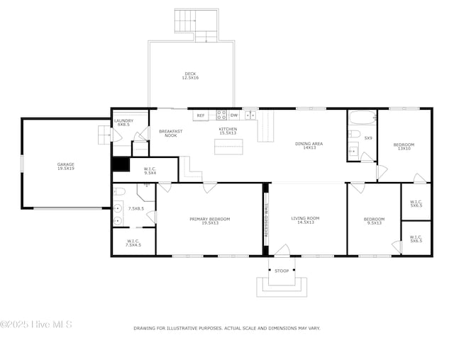 1360 Rays Bridge Rd, Whispering Pines, NC 28327 - view of home floor plan