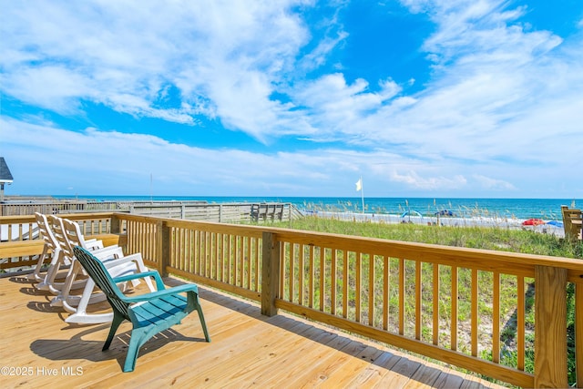 2101 Ocean Dr Unit A, Emerald Isle, NC 28594 - deck with a water view