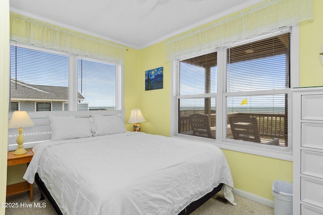 2101 Ocean Dr Unit A, Emerald Isle, NC 28594 - carpeted bedroom featuring ornamental molding and baseboards