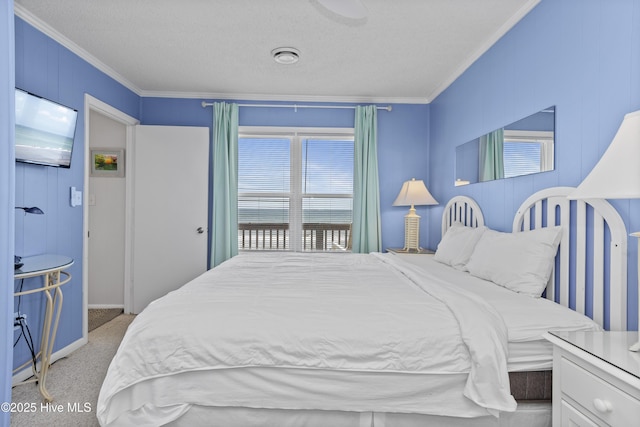 2101 Ocean Dr Unit A, Emerald Isle, NC 28594 - bedroom featuring ornamental molding and carpet flooring