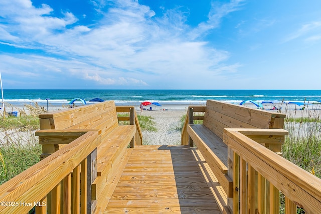 2101 Ocean Dr Unit A, Emerald Isle, NC 28594 - view of home's community featuring view of water and beach