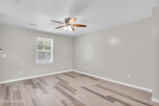 1004 S 8th St, Wilmington, NC 28401 - empty room featuring a ceiling fan and light wood-style flooring