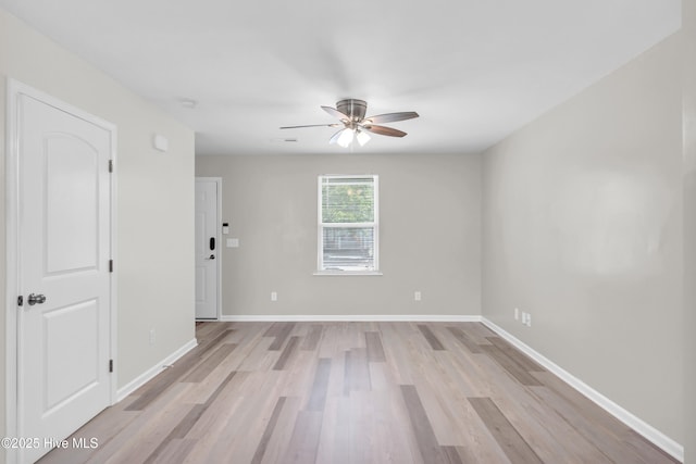 1004 S 8th St, Wilmington, NC 28401 - spare room with a ceiling fan and light wood-type flooring