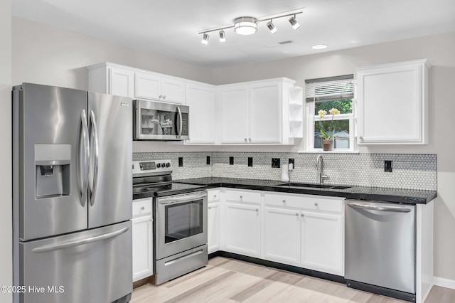 1004 S 8th St, Wilmington, NC 28401 - kitchen featuring stainless steel appliances, white cabinets, and backsplash