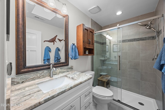 110 Mariners Ct, New Bern, NC 28562 - bathroom with vanity and a stall shower