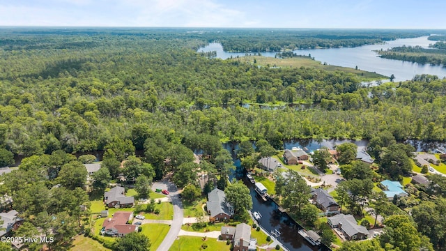110 Mariners Ct, New Bern, NC 28562 - aerial overview of property's location featuring a forest and nearby suburban area