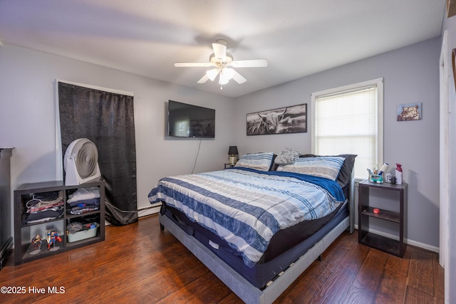 800 S Vance St, Fremont, NC 27830 - bedroom featuring hardwood / wood-style flooring and a ceiling fan