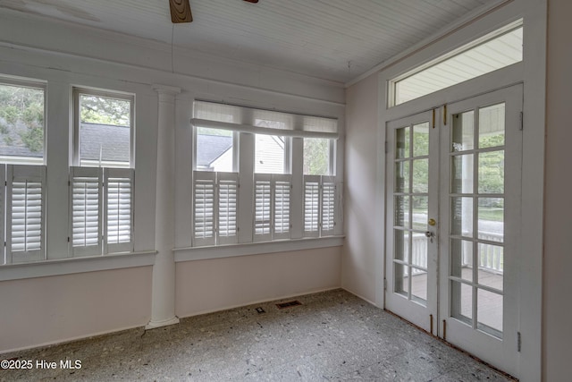 1305 N Market St, Washington, NC 27889 - unfurnished sunroom featuring french doors