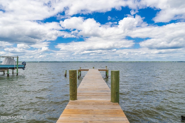 1086 Salter Path Rd, Salter Path, NC 28512 - dock area featuring a water view